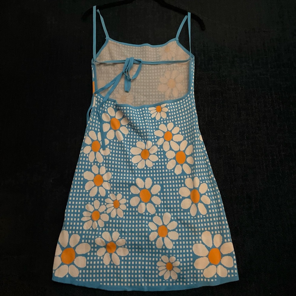 Zara Blue Daisy Dress Sz Medium